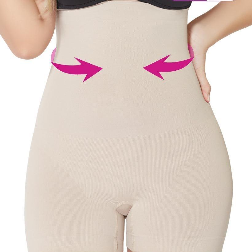 Strapless Seamless High Waisted Shorts With Butt Lift Shapewear Compression