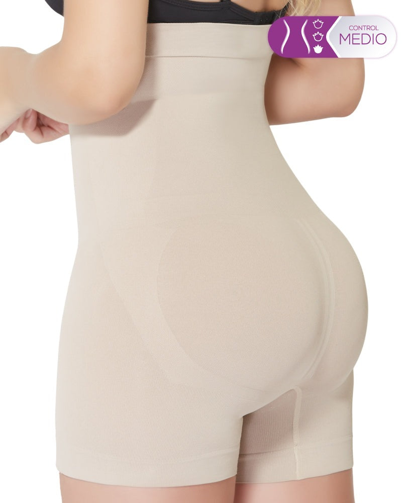 Strapless Seamless High Waisted Shorts With Butt Lift Shapewear Compression