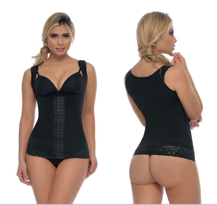 3-Hook Vest Long Torso - No Wire, Versatile Design for Everyday Wear - Tops NO WIRES* BACK COMPRESSION