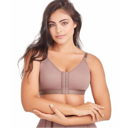 Delie Fajas Diseños DPrada Faja Colombiana 09027 Post Surgical Bra Cafe'