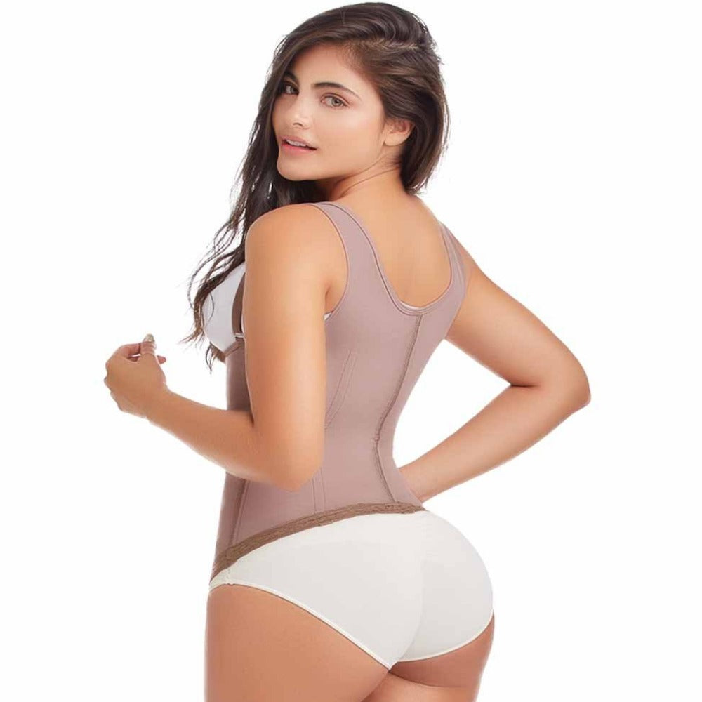 DELIE by Fajas Diseños DPrada Faja Colombiana 09173 Abdominal Girdle Vest Cafe'