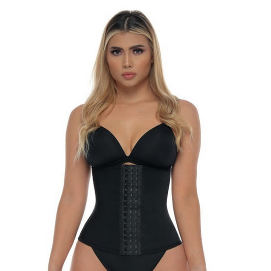 4003-E Faja Colombiana Yulii Deportiva Espalda Corta Latex Waist Training Short Back
