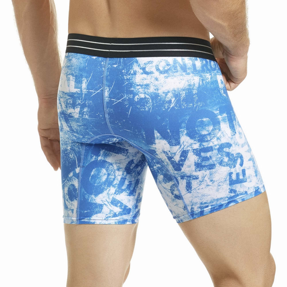 Hawai® Original Underware Men's Sleek Boxer Brief Middle Leg 41854 blue