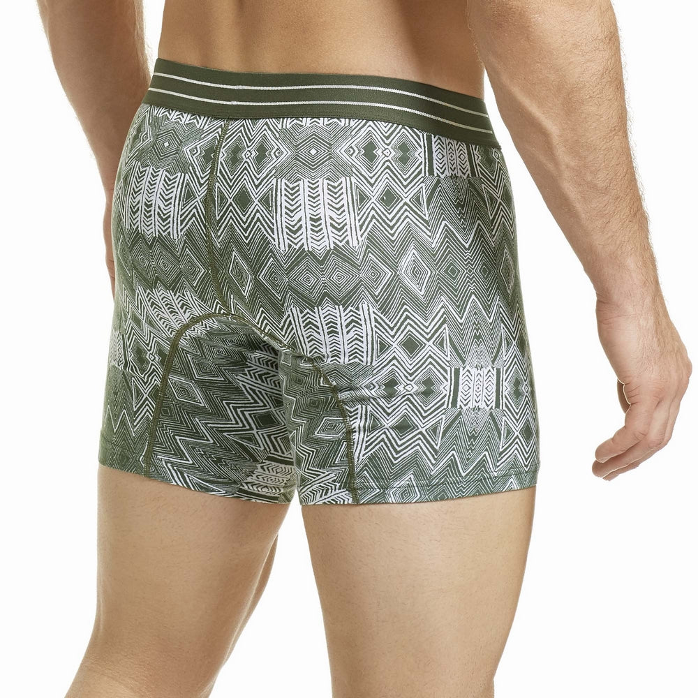 HAWAIR Original Underware Men's Sleek Boxer Brief Middle Leg 41855 green