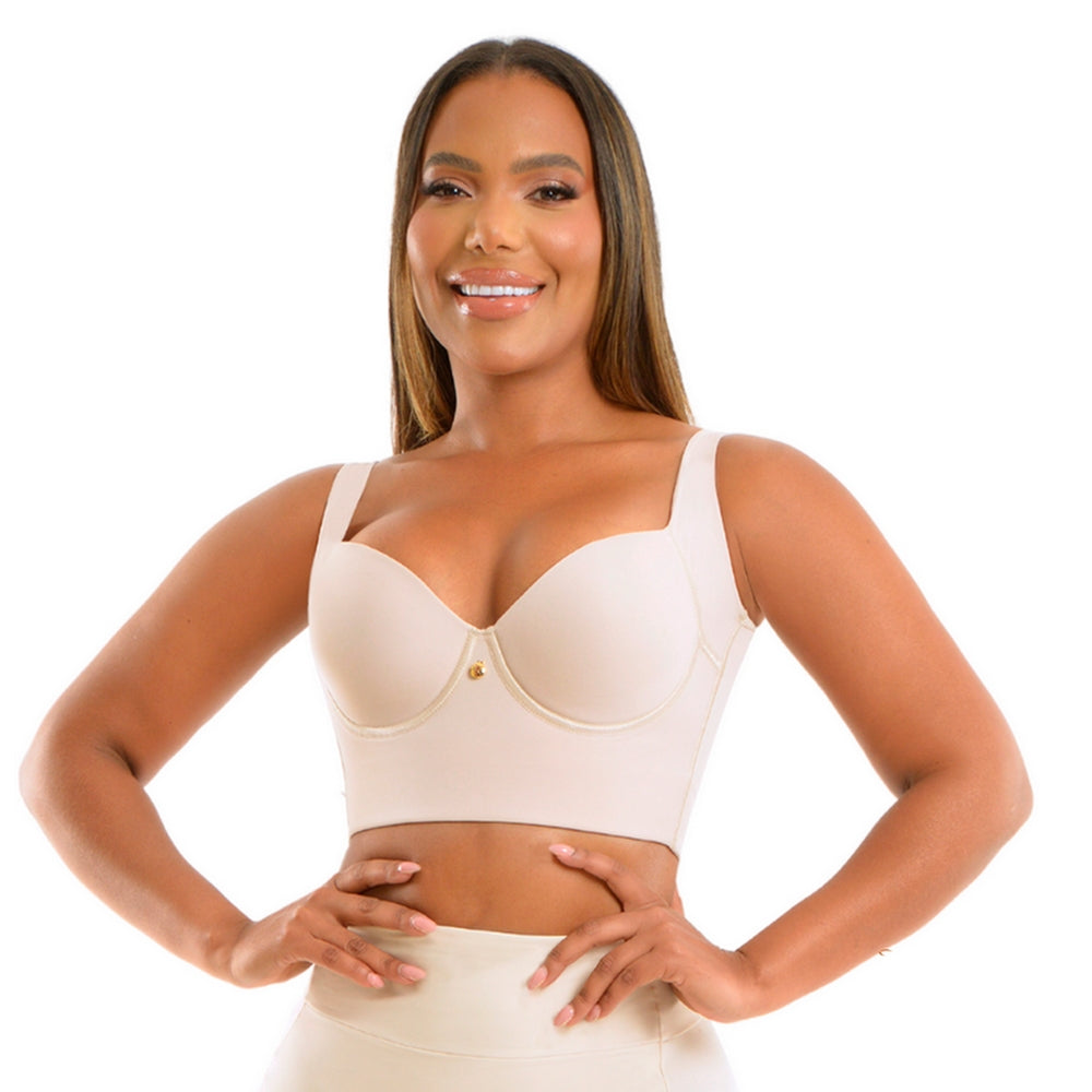 Fajas Colombianas Melibelt back coverage push up bra – theshapewearspot