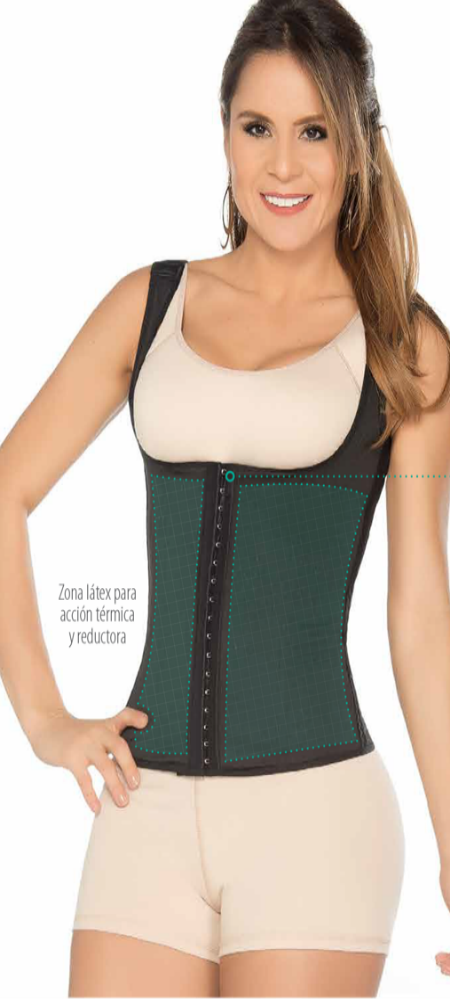 Fajas Equilibrium Latex Waist Trainer 4 Hooks Vest – theshapewearspot