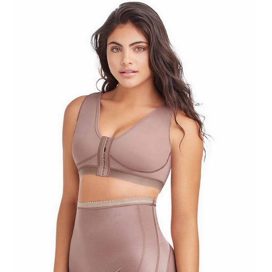 DELIE by Fajas Diseños DPrada Faja Colombiana 09065 Posture Corrector Bra With Enhancement Cafe'