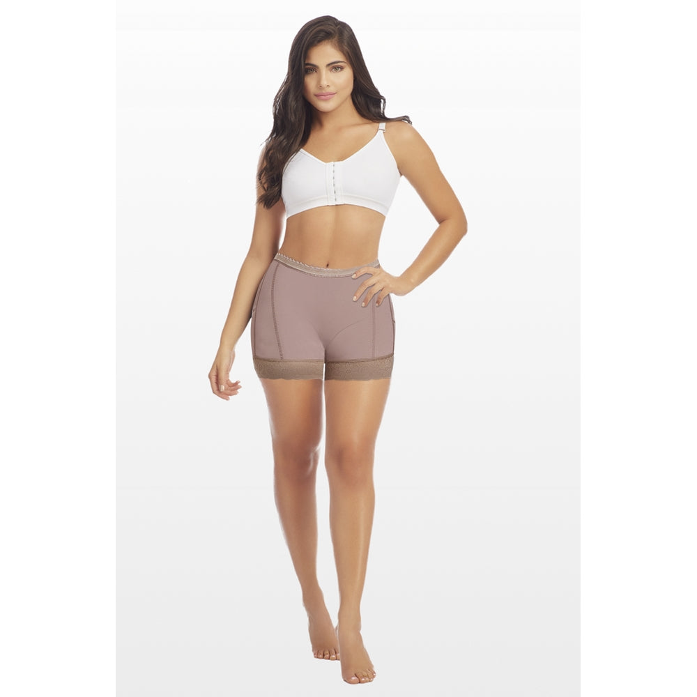 Delie by Fajas Diseños DPrada Faja Colombiana 09227 Butt Lifter Girdle high Compresion Cafe'