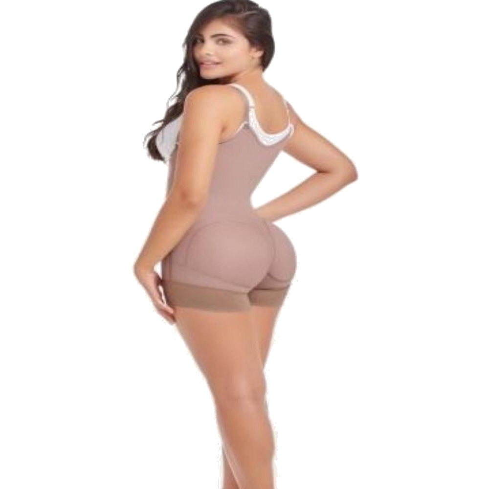 Delie by Fajas Diseños DPrada Faja Colombiana 09120 Short Butt Lift Panty Post-Surgical Daily Use Cafe